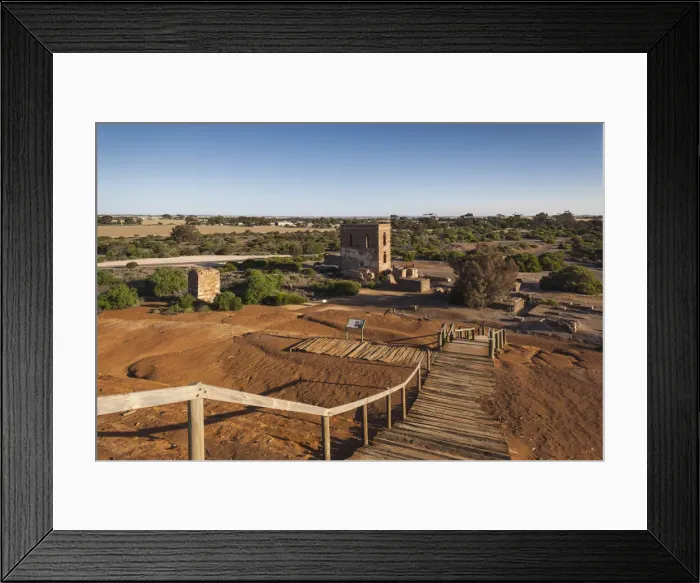 Framed Print : Australia, South Australia, Yorke Peninsula, Moonta, former copper-mining boom town