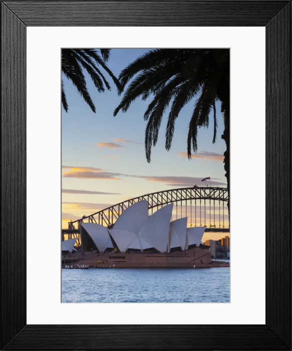 Framed Print : Sydney Opera House & Harbour Bridge, Darling Harbour, Sydney, New South Wales