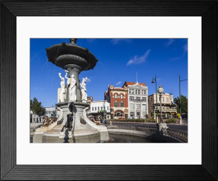Framed Print : Australia, Victoria, VIC, Bendigo, Alexandra Fountain, morning Framed Print : Australia, Victoria, VIC, Bendigo, Alexandra Fountain, morning