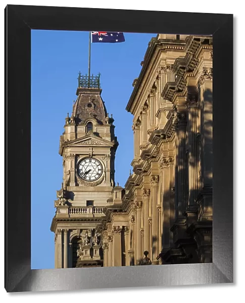 Australia, Victoria, VIC, Bendigo, Town Hall tower, morning