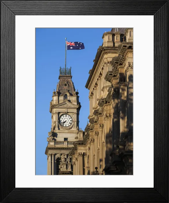 Framed Print : Australia, Victoria, VIC, Bendigo, Town Hall tower, morning Framed Print : Australia, Victoria, VIC, Bendigo, Town Hall tower, morning