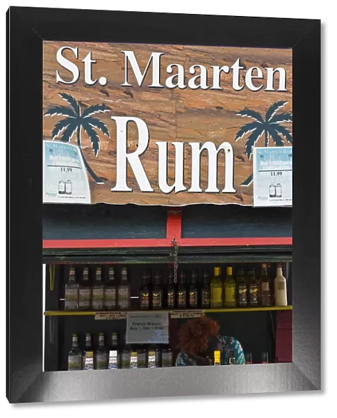 Caribbean, Netherlands Antilles, Sint Maarten, Rum shop in Philipsburg