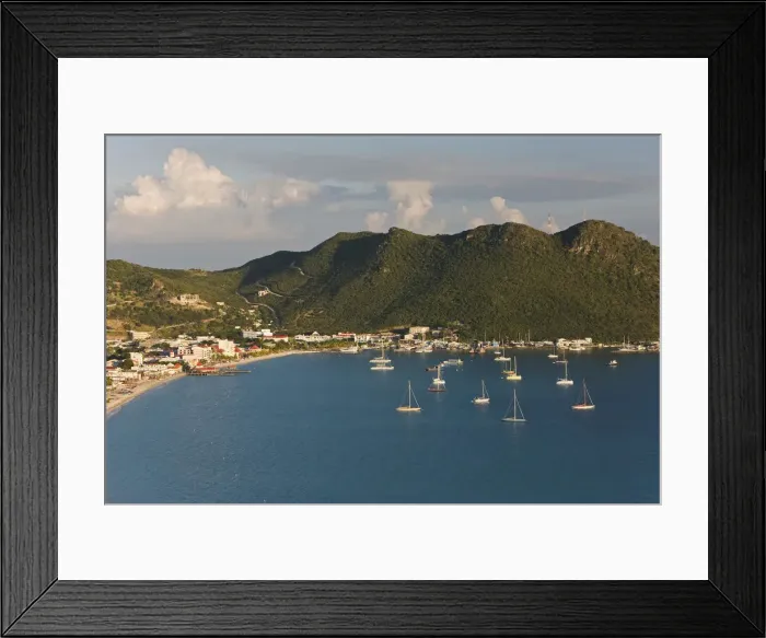 Framed Print : Caribbean, Netherlands Antilles, Sint Maarten, Great Bay & Philipsburg Framed Print : Caribbean, Netherlands Antilles, Sint Maarten, Great Bay & Philipsburg
