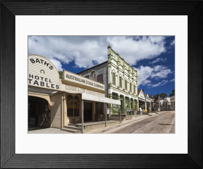 Framed Print : Australia, Victoria, VIC, Ballarat, Sovereign Hill, recreated 1860s-era gold mining