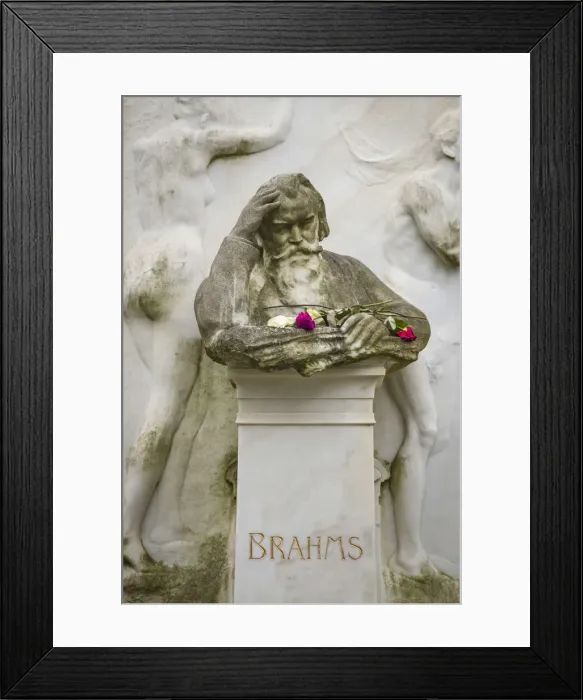Framed Print : Austria, Vienna, Zentralfriedhof, Central Cemetery, grave of the composer Johannes Brahms Framed Print : Austria, Vienna, Zentralfriedhof, Central Cemetery, grave of the composer Johannes Brahms