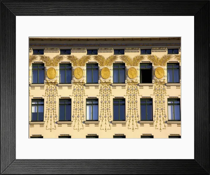 Framed Print : Otto Wagners Art Nouveau Apartments, Vienna, Austria, Central Europe Framed Print : Otto Wagners Art Nouveau Apartments, Vienna, Austria, Central Europe