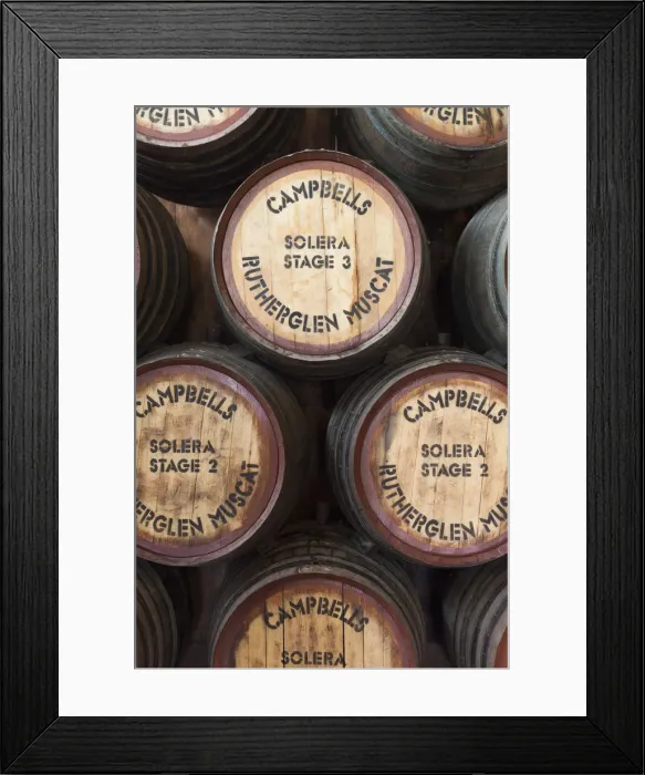 Framed Print : Australia, Victoria, VIC, Rutherglen, Campbells Winery, wine barrels Framed Print : Australia, Victoria, VIC, Rutherglen, Campbells Winery, wine barrels
