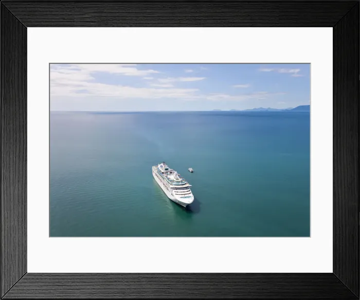 Framed Print : Cruise ship, Great Barrier Reef, North Queensland, Australia Framed Print : Cruise ship, Great Barrier Reef, North Queensland, Australia