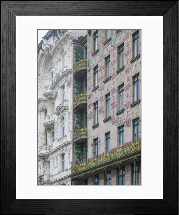 Framed Print : Austria, Vienna, Vienese Secession style buildings by architect Otto Wagner Framed Print : Austria, Vienna, Vienese Secession style buildings by architect Otto Wagner