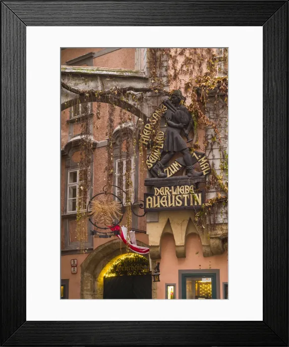 Framed Print : Austria, Vienna, monument to Der Liebe Augustin, Markus Augustin, once-popular Vienese Framed Print : Austria, Vienna, monument to Der Liebe Augustin, Markus Augustin, once-popular Vienese