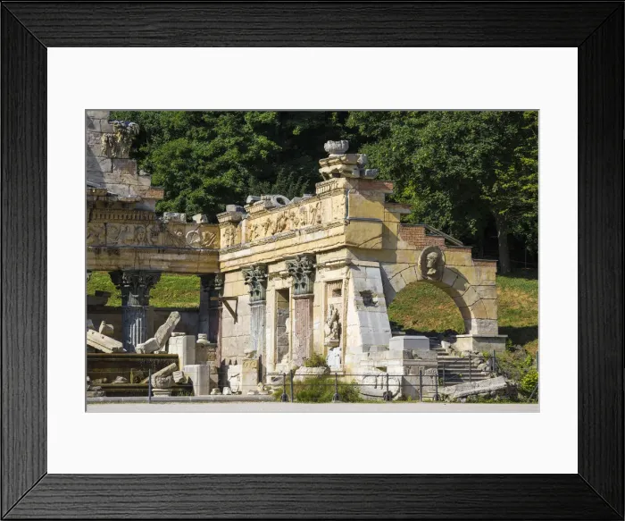 Framed Print : Austria, Vienna, Roman Ruins in the gardens of Schonbrunn Palace - a former imperial Framed Print : Austria, Vienna, Roman Ruins in the gardens of Schonbrunn Palace - a former imperial