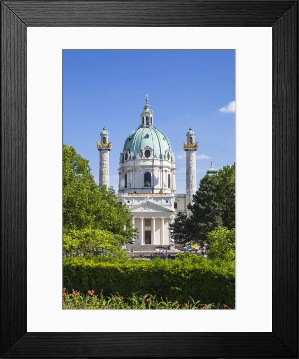 Framed Print : Austria, Vienna, Karlsplatz, Karlskirche - St. Charles Church Framed Print : Austria, Vienna, Karlsplatz, Karlskirche - St. Charles Church