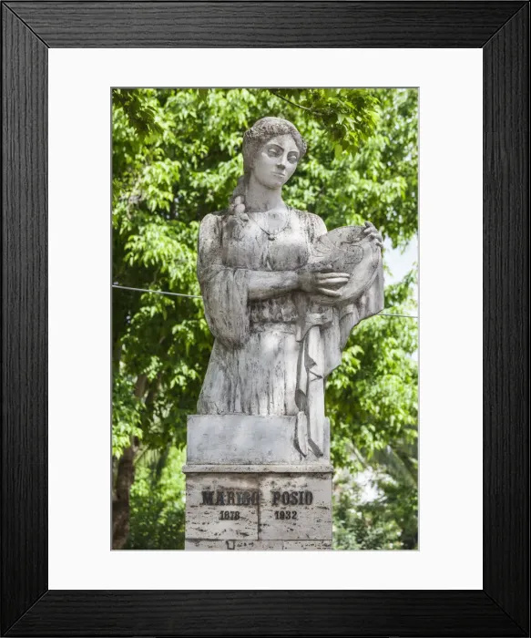 Framed Print : Albania, Vlora, statue of Marigo Posio, teacher and creator of the modern Albanian flag Framed Print : Albania, Vlora, statue of Marigo Posio, teacher and creator of the modern Albanian flag