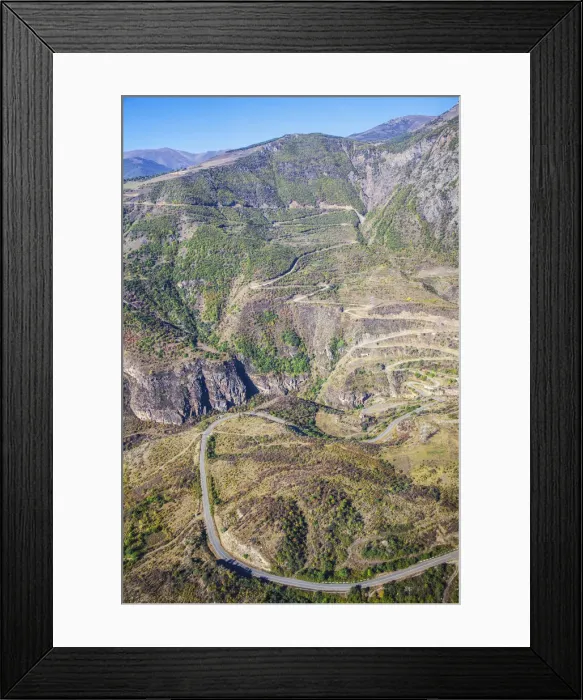 Framed Print : Armenia, Syunik Province, Tatev, The winding mountain road to Tatev Monastery Framed Print : Armenia, Syunik Province, Tatev, The winding mountain road to Tatev Monastery