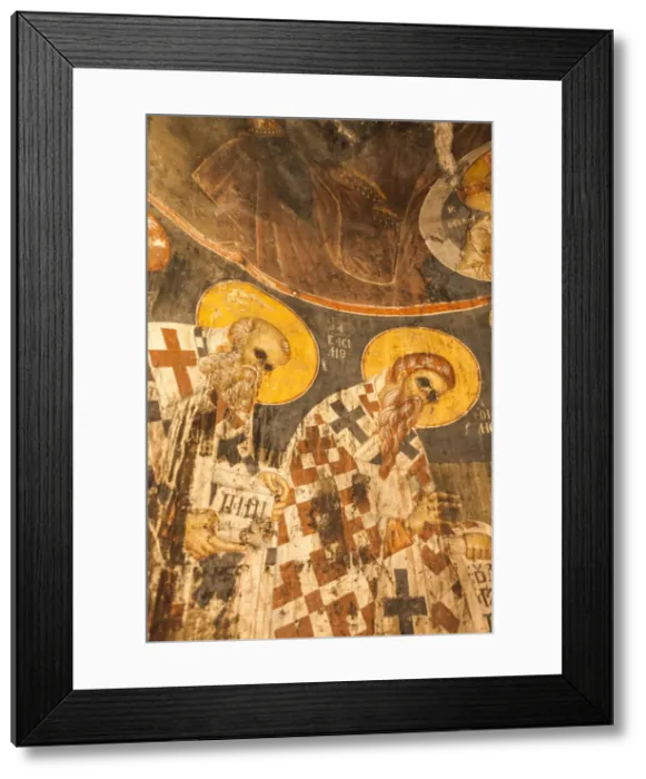 Framed Print : Albania, Korca-area, Mborja, 14th century frescoes of the Holy Resurrection church Framed Print : Albania, Korca-area, Mborja, 14th century frescoes of the Holy Resurrection church