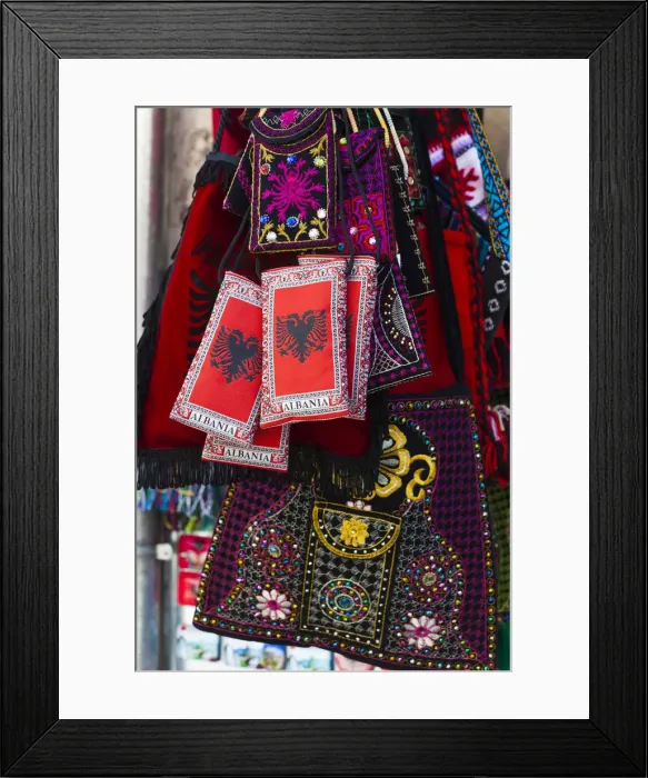 Framed Print : Albania, Gjirokastra, Albanian souvenirs Framed Print : Albania, Gjirokastra, Albanian souvenirs