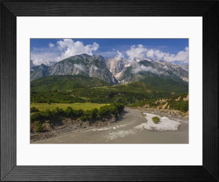 Framed Print : Albania, Carshove-area, Malesi e Nemeckes mountains and Vjosa River Framed Print : Albania, Carshove-area, Malesi e Nemeckes mountains and Vjosa River