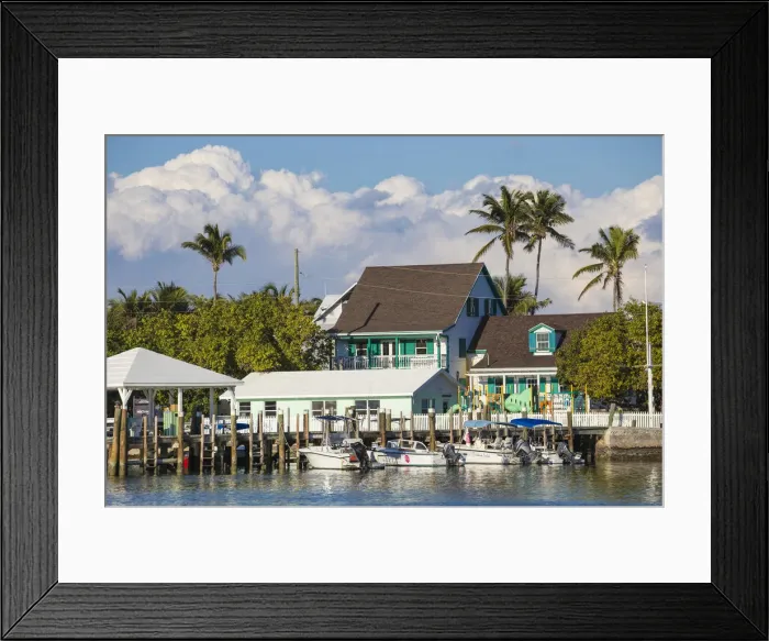 Framed Print : Bahamas, Abaco Islands, Elbow Cay, Hope Town, Harbout front Framed Print : Bahamas, Abaco Islands, Elbow Cay, Hope Town, Harbout front