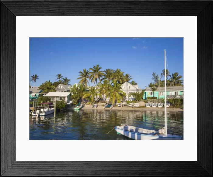 Framed Print : Bahamas, Abaco Islands, Elbow Cay, Hope Town, Harbout front