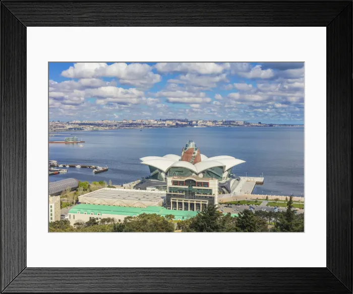 Framed Print : Caspian Waterfront Mall, modern building, Baku, Azerbaijan Framed Print : Caspian Waterfront Mall, modern building, Baku, Azerbaijan