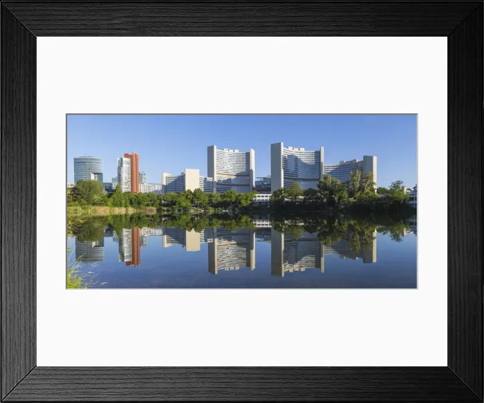 Framed Print : Austria, Vienna, The Vienna International Center - campus and building complex of Framed Print : Austria, Vienna, The Vienna International Center - campus and building complex of