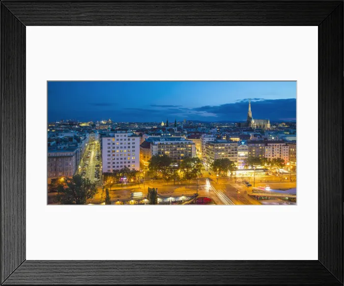 Framed Print : Stephansdom cathedral and city skyline, Vienna, Austria Framed Print : Stephansdom cathedral and city skyline, Vienna, Austria
