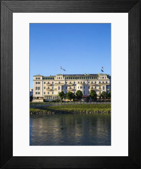 Framed Print : Austria, Salzburg, Sacher hotel, situated on the banks of the Salzach River