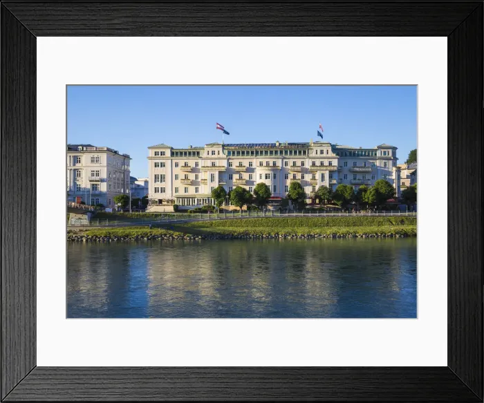 Framed Print : Austria, Salzburg, Sacher hotel, situated on the banks of the Salzach River