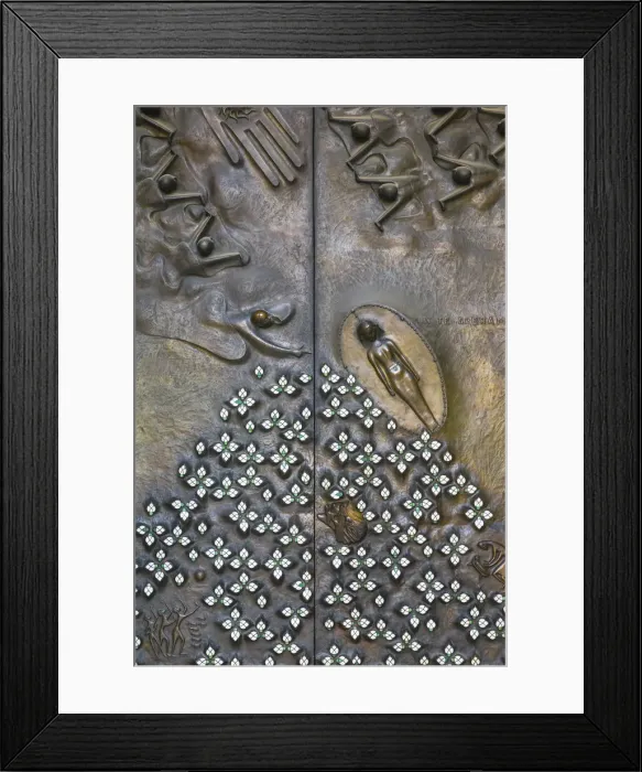 Framed Print : Austria, Salzburg, Residenzplatz, Doors of Salzburg Cathedral Framed Print : Austria, Salzburg, Residenzplatz, Doors of Salzburg Cathedral