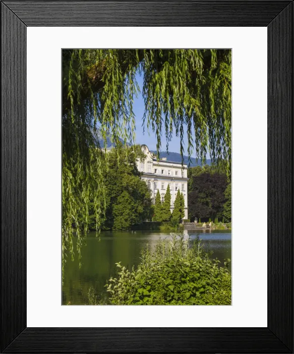 Framed Print : Austria, Salzburg, Leopoldskron, Leopoldskron palace, made famous by the boating scene Framed Print : Austria, Salzburg, Leopoldskron, Leopoldskron palace, made famous by the boating scene
