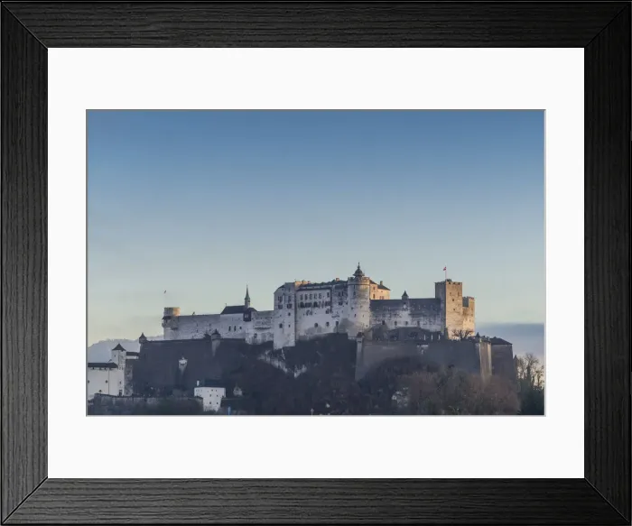 Framed Print : Austria, Salzburgerland, Salzburg, Festung Hohensalzburg Castle, dusk Framed Print : Austria, Salzburgerland, Salzburg, Festung Hohensalzburg Castle, dusk