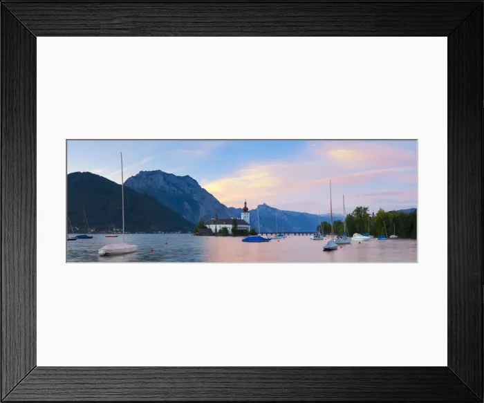 Framed Print : Schloss Ort on Lake Traunsee, Gmunden, Salzkammergut, Upper Austria, Austria