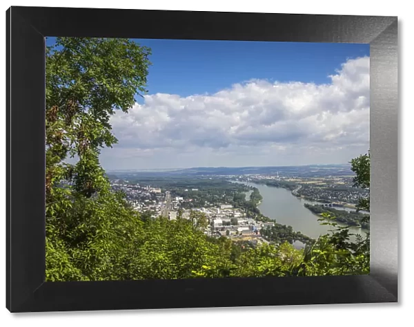 Austria, Vienna, View of the River Danube and Vienna