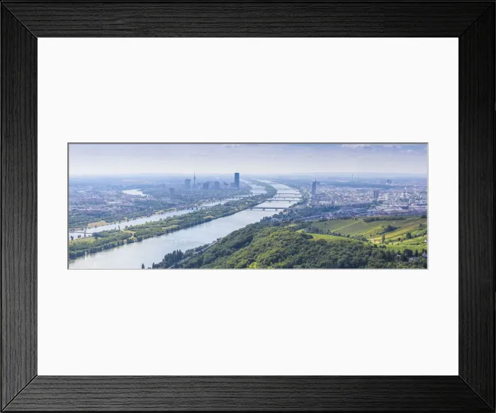 Framed Print : Austria, Vienna, View of the River Danube and Vienna looking towards Donau City Framed Print : Austria, Vienna, View of the River Danube and Vienna looking towards Donau City