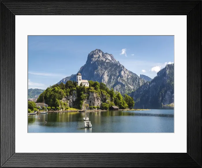 Framed Print : Church; Traunkirchen; Traunsee lake; Upper Austria; Austria Framed Print : Church; Traunkirchen; Traunsee lake; Upper Austria; Austria