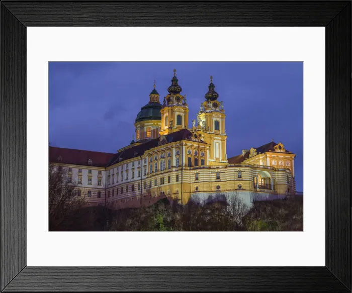Framed Print : Austria, Lower Austria, Melk, Melk Abbey, dusk Framed Print : Austria, Lower Austria, Melk, Melk Abbey, dusk
