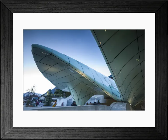 Framed Print : Austria, Tyrol, Innsbruck, Hungerburg Tram, Hungerburg Station, designed by architect Framed Print : Austria, Tyrol, Innsbruck, Hungerburg Tram, Hungerburg Station, designed by architect