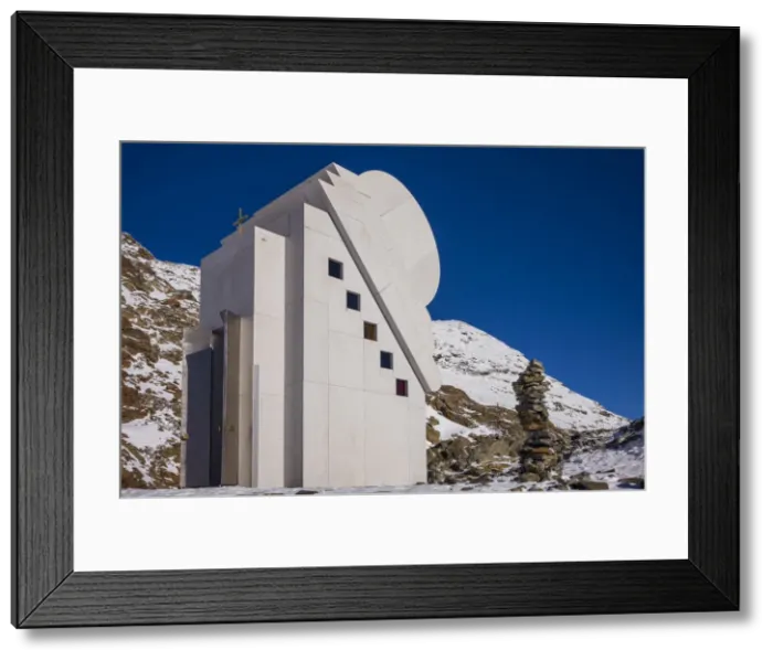 Framed Print : Austria, Tyrol, Pitztal, Mittelberg, Pitztal Glacier ski area, The White Light Chapel Framed Print : Austria, Tyrol, Pitztal, Mittelberg, Pitztal Glacier ski area, The White Light Chapel