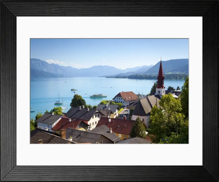 Framed Print : Idyllic Attersee, Lake Attersee, Salzkammergut, Upper Austria, Austria Framed Print : Idyllic Attersee, Lake Attersee, Salzkammergut, Upper Austria, Austria