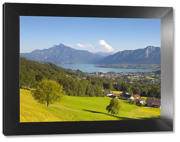 Idyllic Landscape, Mondsee, Mondsee Lake, Oberosterreich, Upper Austria, Austria