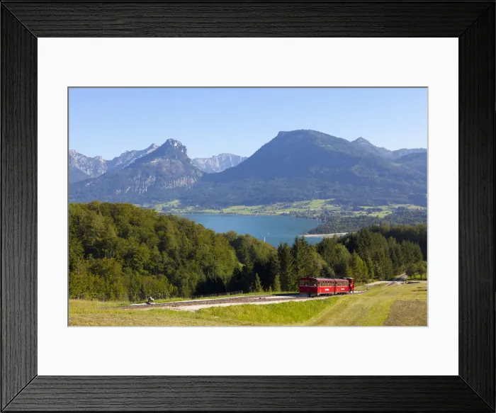 Framed Print : Schafberg Railway, St. Wolfgang, Wolfgangsee lake, Flachgau, Upper Austria, Austria