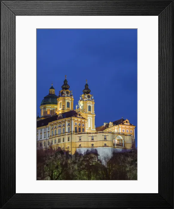 Framed Print : Austria, Lower Austria, Melk, Melk Abbey, dusk Framed Print : Austria, Lower Austria, Melk, Melk Abbey, dusk