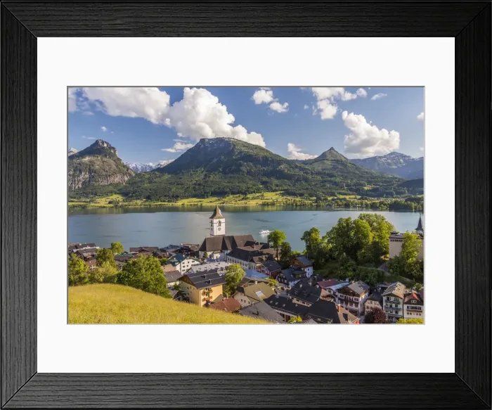 Framed Print : St. Wolfgang, Wolfgangsee lake, Flachgau, Upper Austria, Austria