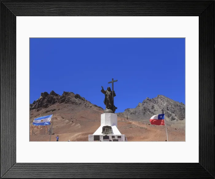 Framed Print : Argentina, Mendoza, Ruta 7, Christ the Redeemer statue on the border between Argentina Framed Print : Argentina, Mendoza, Ruta 7, Christ the Redeemer statue on the border between Argentina