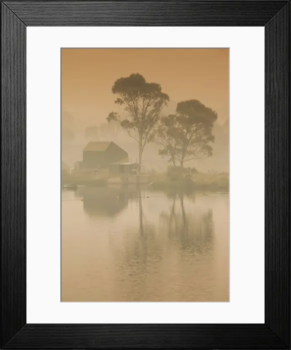 Framed Print : Australia, New South Wales, NSW, Kosciuszko National Park, Thredbo, lake reflection