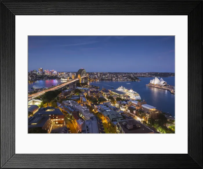 Framed Print : Australia, New South Wales, NSW, Sydney, The Rocks area, Sydney Harbour Bridge