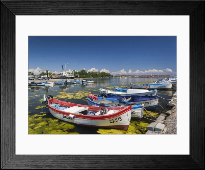 Framed Print : Bulgaria, Black Sea Coast, Sozopol, fishing harbor Framed Print : Bulgaria, Black Sea Coast, Sozopol, fishing harbor