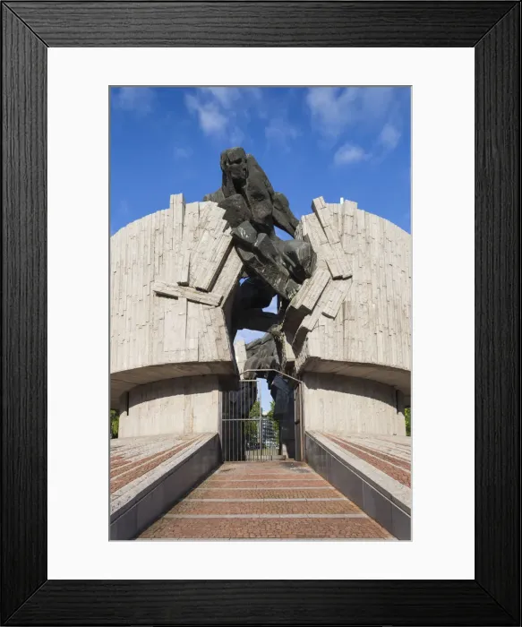 Framed Print : Bulgaria, Black Sea Coast, Burgas, Soviet-era Monument to the Resistance