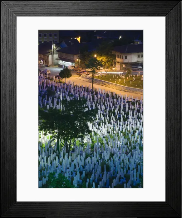 Framed Print : Bosnia and Herzegovina, Sarajevo, Muslim Cemetery Framed Print : Bosnia and Herzegovina, Sarajevo, Muslim Cemetery