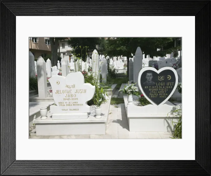 Framed Print : Bosnia and Herzegovina, Mostar, Cemetery of War Dead from the seige of Mostar Framed Print : Bosnia and Herzegovina, Mostar, Cemetery of War Dead from the seige of Mostar